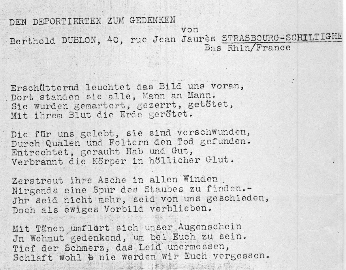 Gedicht Berthold Dublon 1200