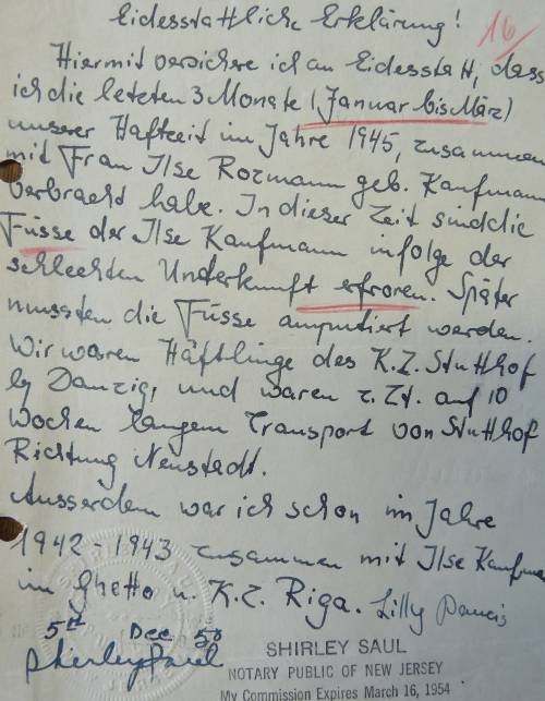 34 Erklärung für Ilse Kaufmann 500