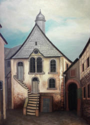 Alte Synagoge wittlich Gemälde Heinrich Lay Stadt Wil 190